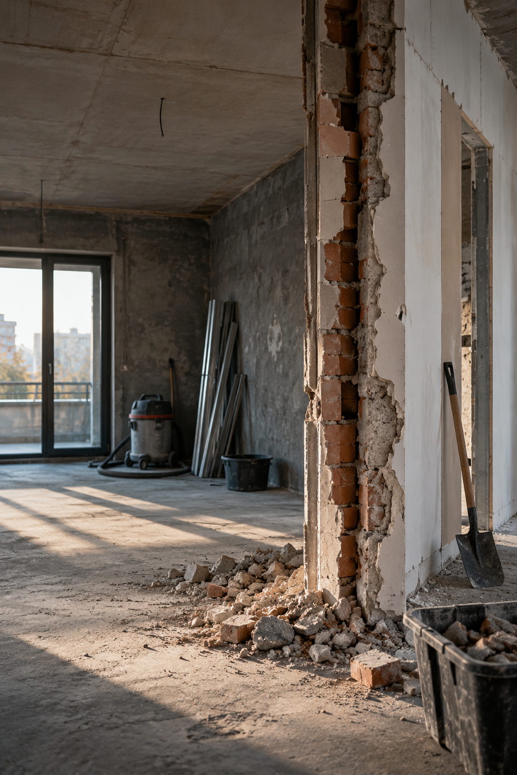 abriss & rückbau wohnzimmer
